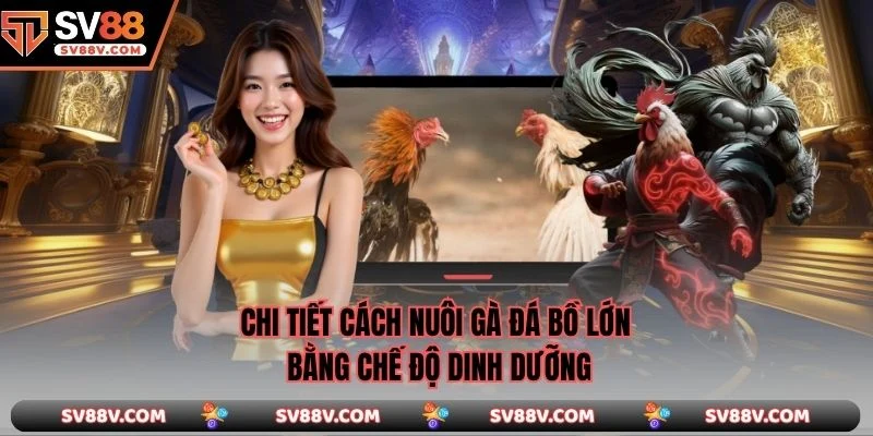 Chi tiết cách nuôi gà đá bồ lớn bằng chế độ dinh dưỡng