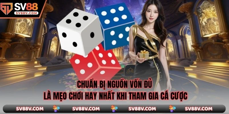 Chuẩn bị nguồn vốn đủ là mẹo chơi hay nhất khi tham gia cá cược