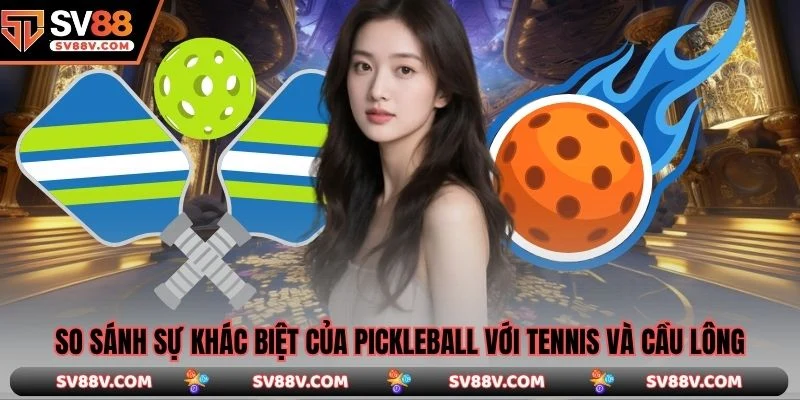 So sánh sự khác biệt của Pickleball với tennis và cầu lông